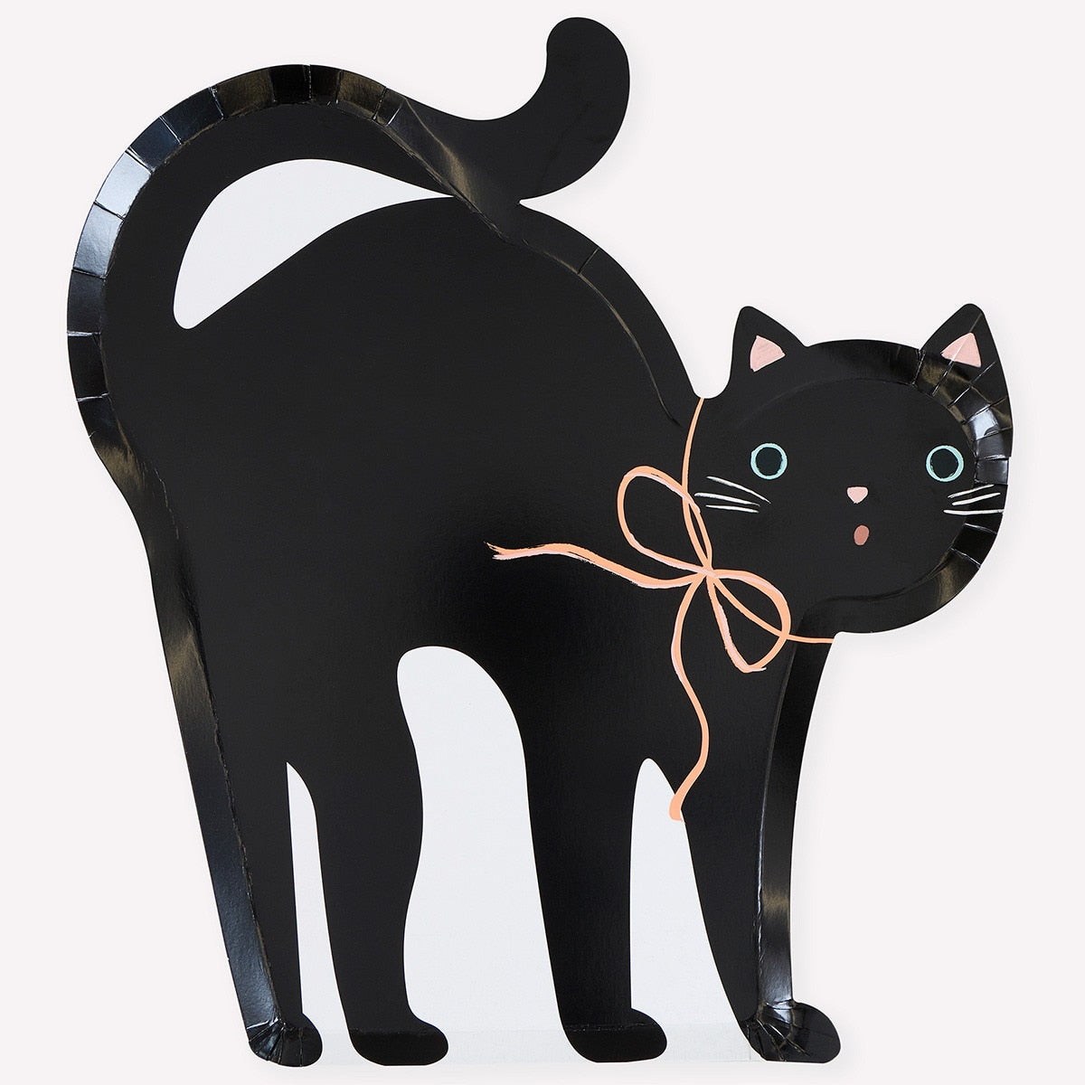 Halloween Cat Shaped Paper Plates