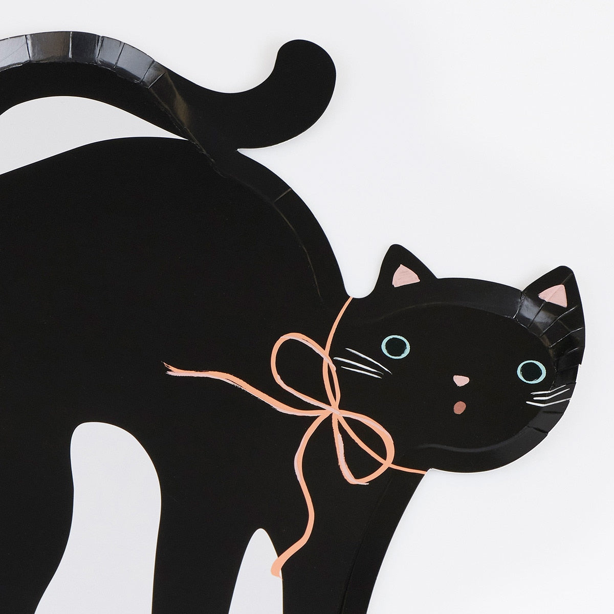 Halloween Cat Shaped Paper Plates