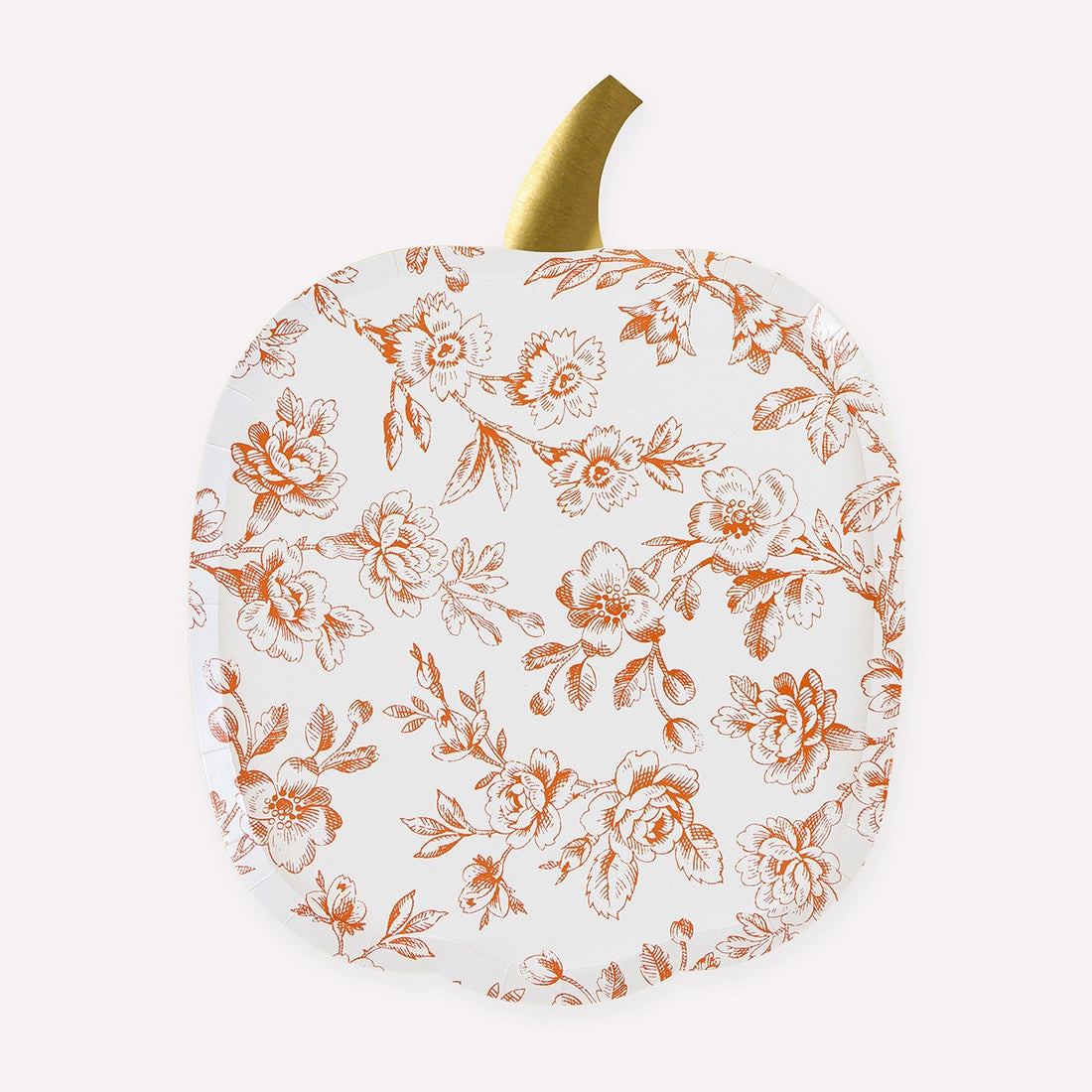 Toile Pumpkin Paper Plates
