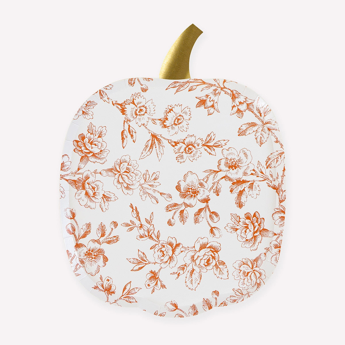 Toile Pumpkin Paper Plates