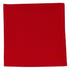Solid red square cloth napkin on a white background.