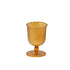 Amber glass vase on a white background