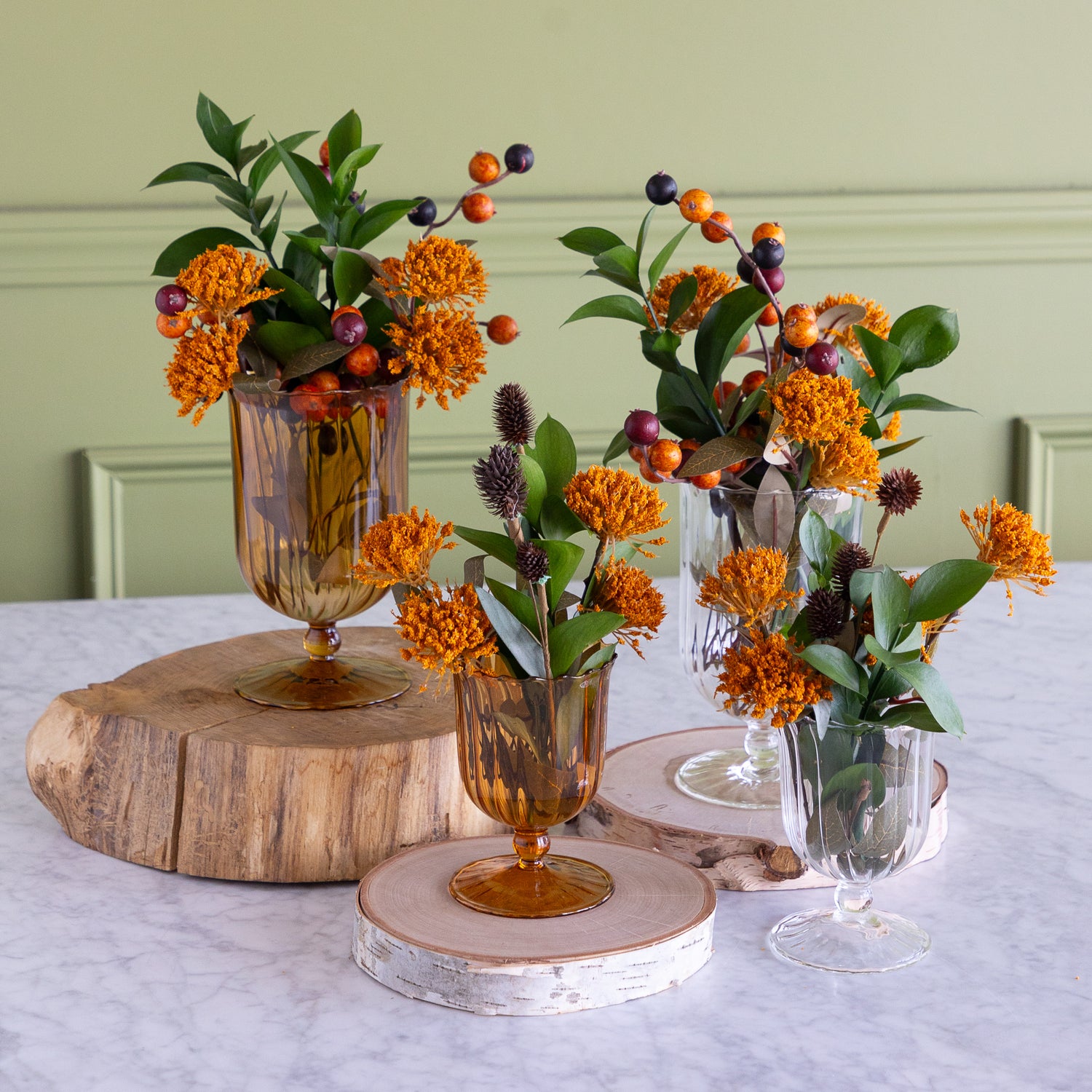 Clear Fluted Vase