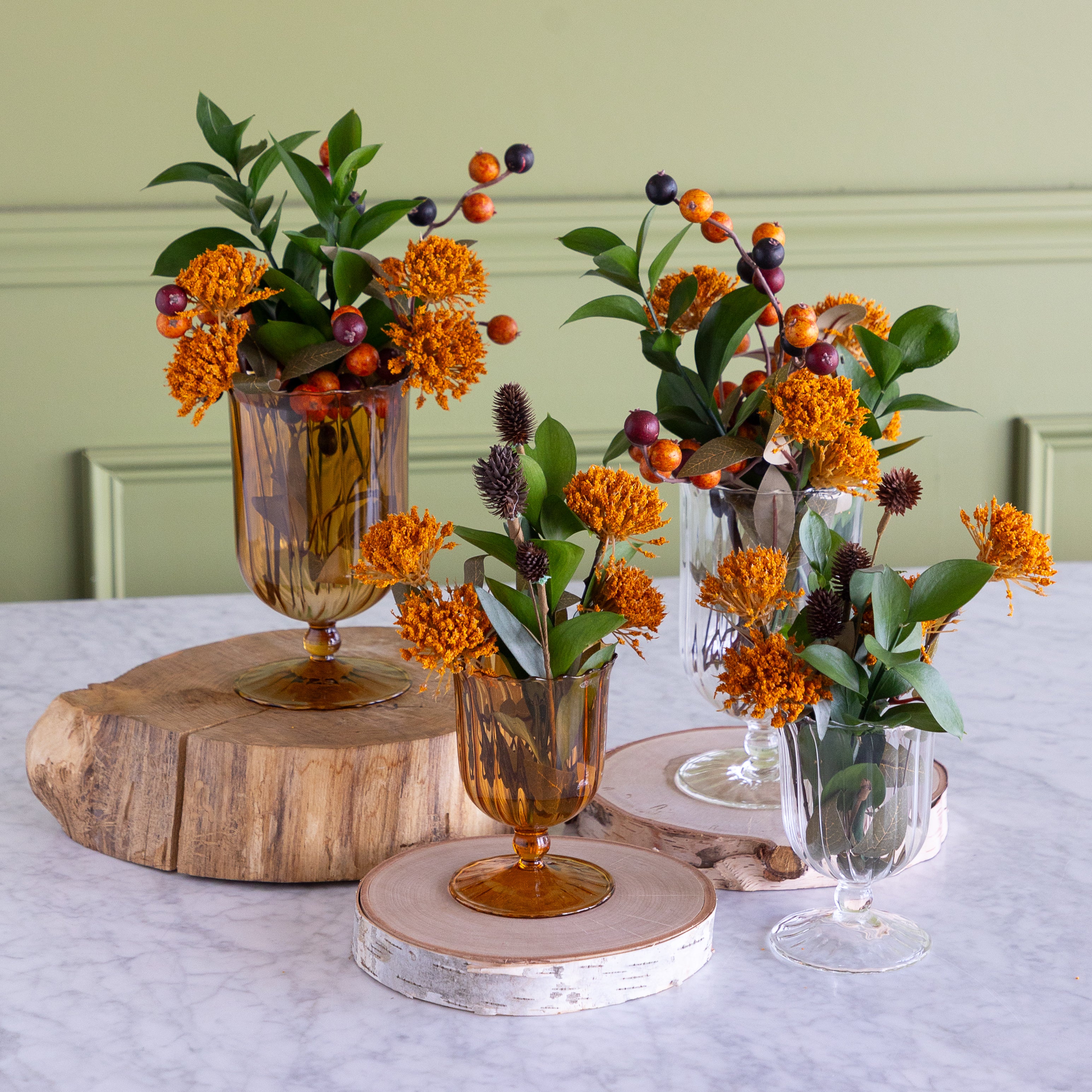 Clear Fluted Vase