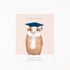 A hand-painted graduation card with a Guinea do Great Things guinea pig in a graduation cap by Dear Hancock.