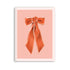 Front of coral colored notebook with illustration of corresponding colored bow 