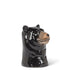 Black ceramic bear head on a white background.