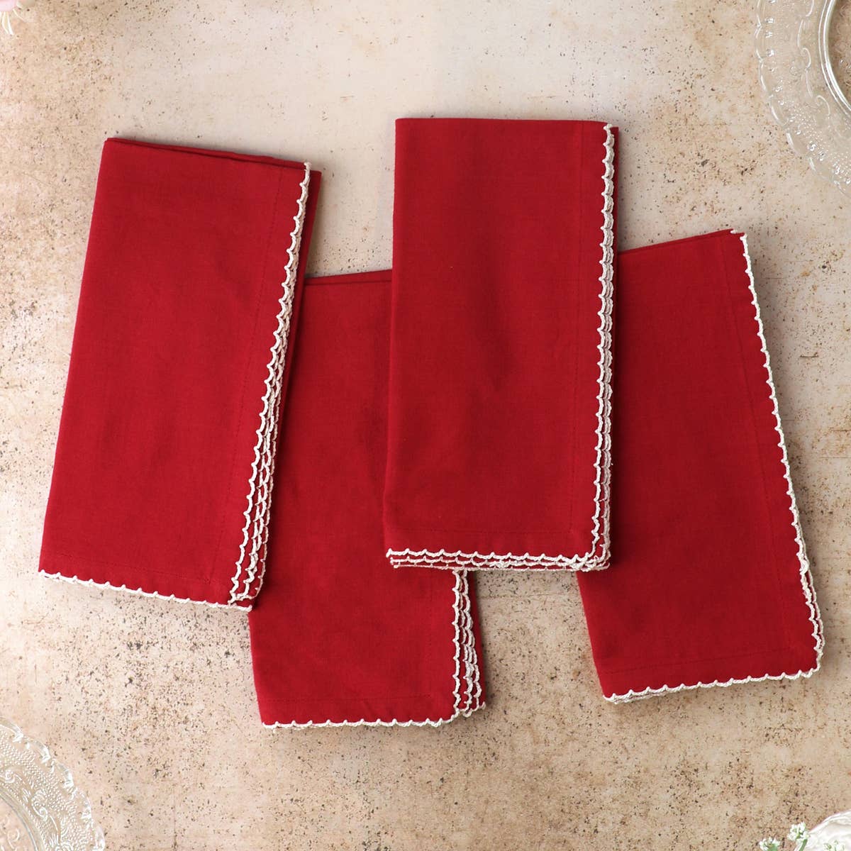 Essential Cottage Napkin in Red