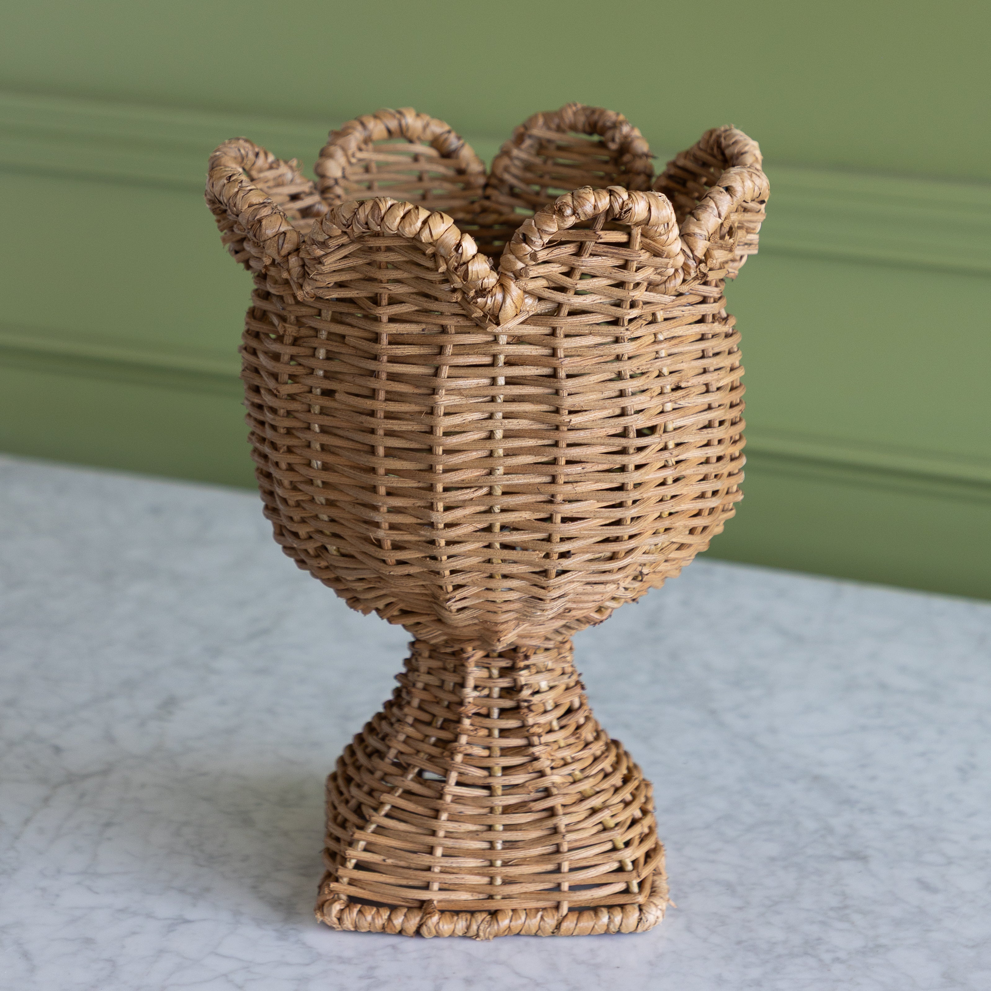 Woven Scalloped Urns