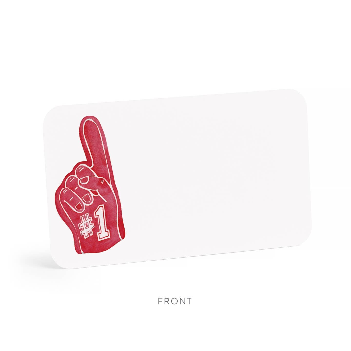 Little Note with a red foam finger with &