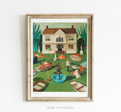 Suburban Riviera Small Art Print