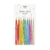 Set of rainbow-colored glitter candles with &