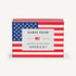 A "How Well Do You Know America Trivia" box with a patriotic American flag on it by Chronicle Books.
