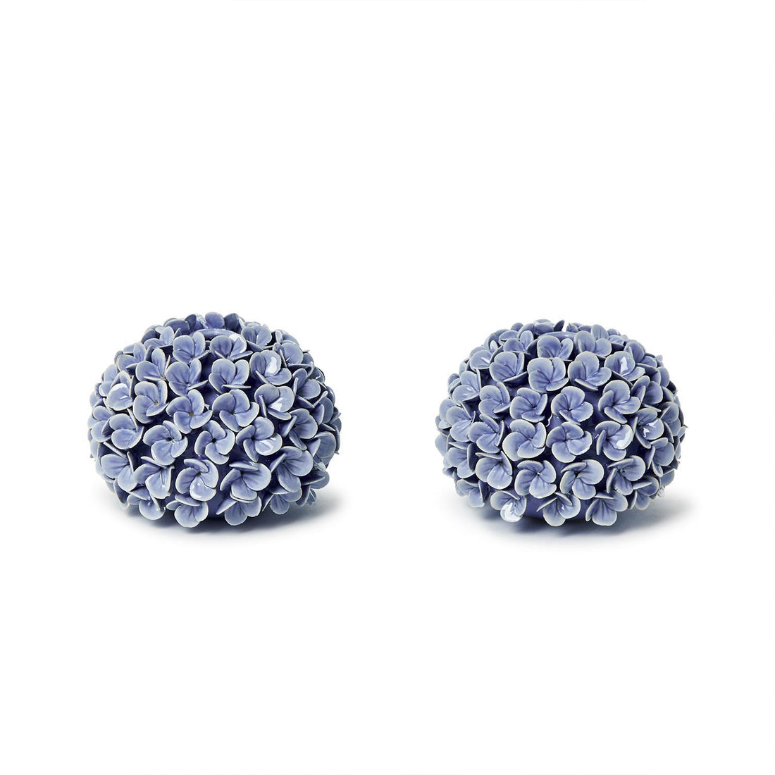 Hydrangea Flower Bud Vase/Taper Candle Holders on a white background.