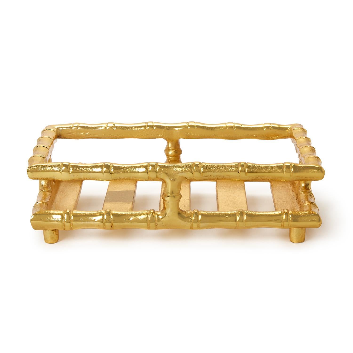 Gold Bamboo Napkin Holder