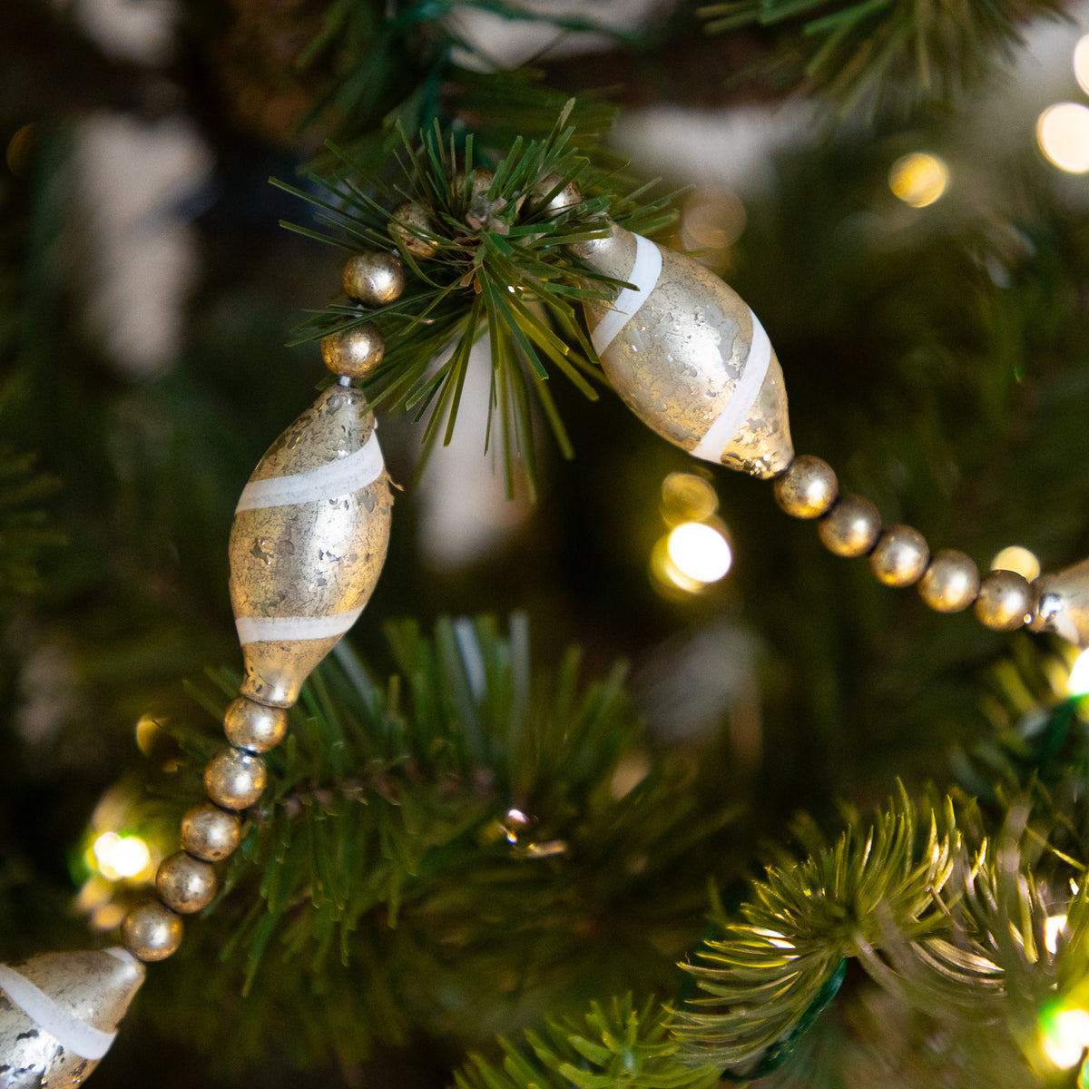 Glass Gold Drop Bead Garland