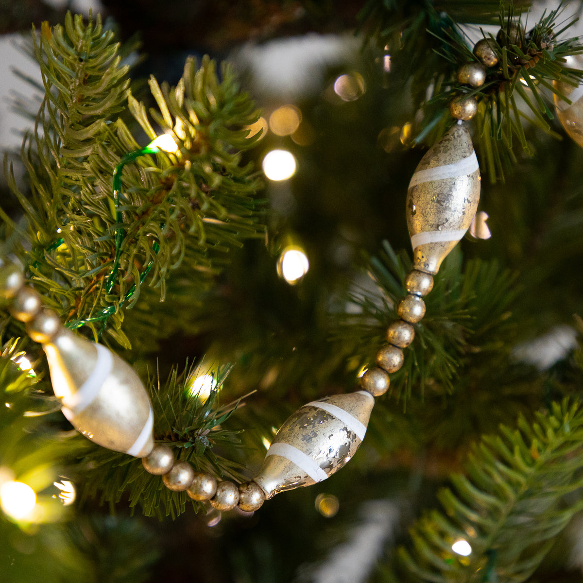 Glass Gold Drop Bead Garland