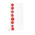 Notepad with red tomato illustrations on a white background.