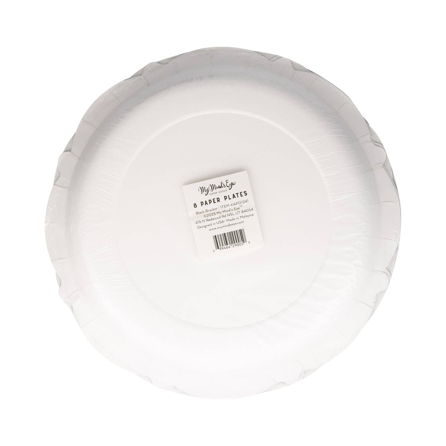 Black Bracket Edge Paper Plate