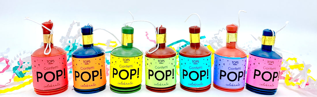 Line of 7 Confetti Pops