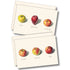 Two sets of Earth Sky & Water Apple Assortment Boxed Set of Cards, made from recycled paper, featuring illustrated varieties of apples with labels identifying each type by Emily Damstra.