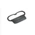 A metal cheese cleaver on a white background