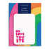 Colorful packaging of E Frances Little Stickies with a post-it note displaying &
