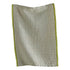 A gray check tea towel on a white background. 