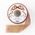 Spool of Burgundy and Gold Sparkle Ribbon by Hester & Cook on a white background