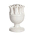 White ceramic vase with a unique design on a white background