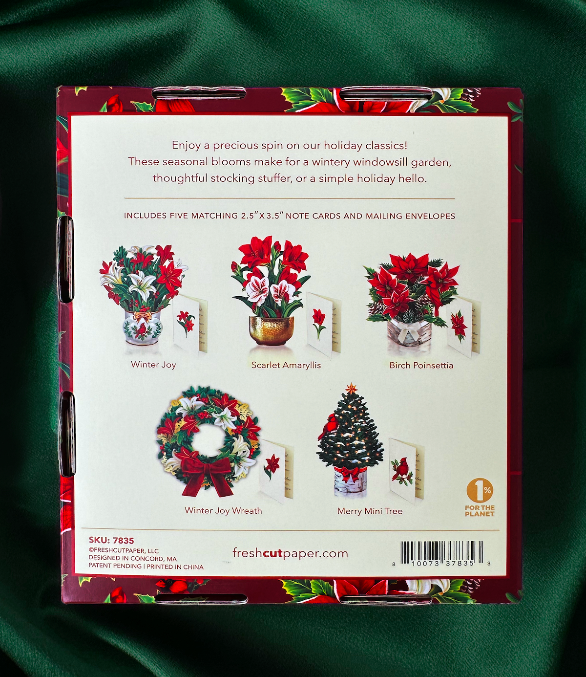 Back of Holiday Collection box