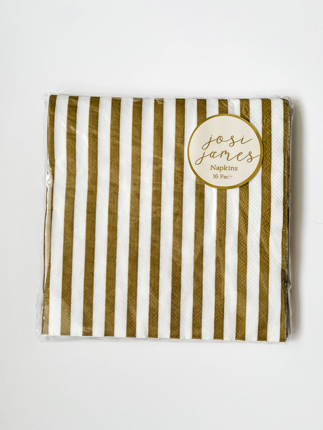 Classic Stripe Gold Matte Large Napkin