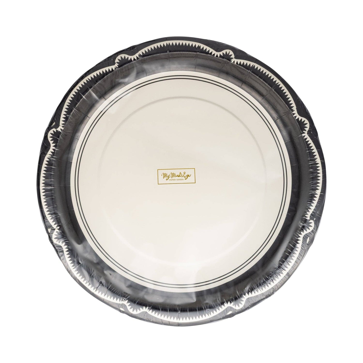Black Bracket Edge Paper Plate