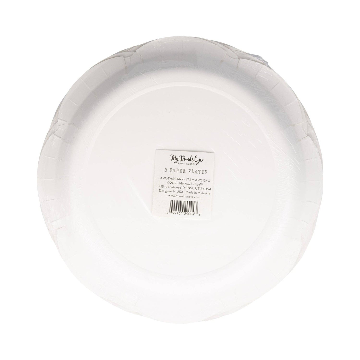 Clear plastic plate with &