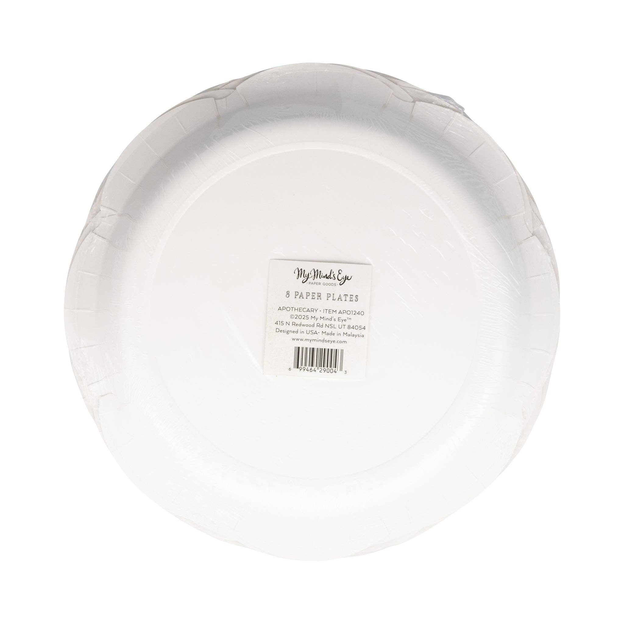 Clear plastic plate with &