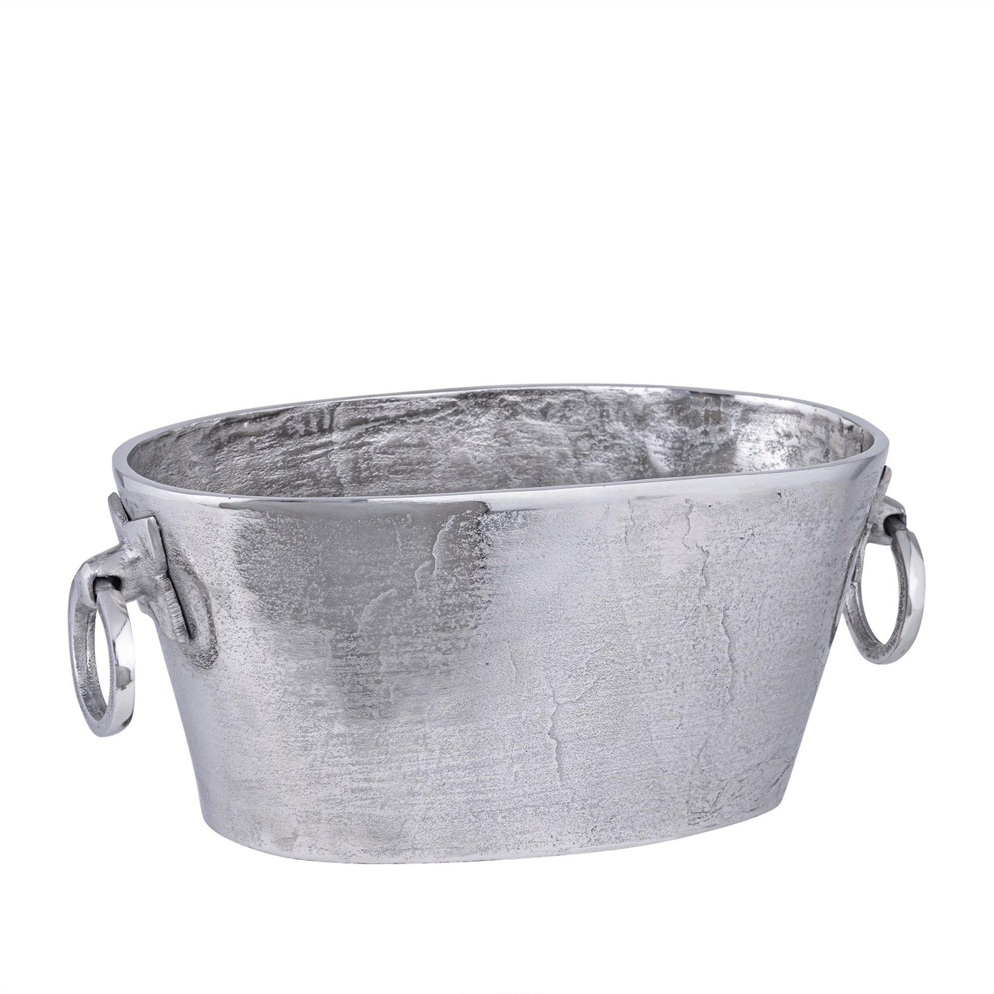 Oval Aluminum Wine Bucket/Planter, Raw Nickle – Hester & Cook