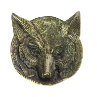 A HomArt Fox Metal Dish, a perfect addition to your home decor, intricately designed with a fierce fox face.