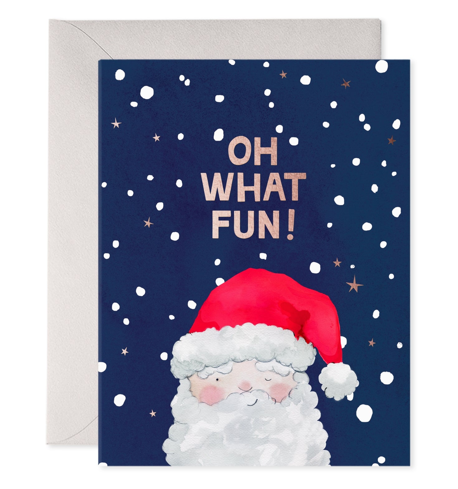 Christmas card with Santa Claus and &