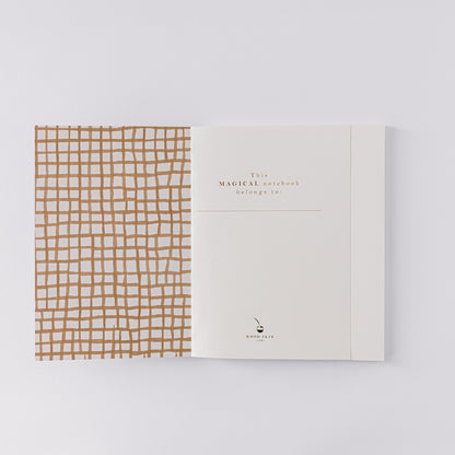 Inside cover of notebook