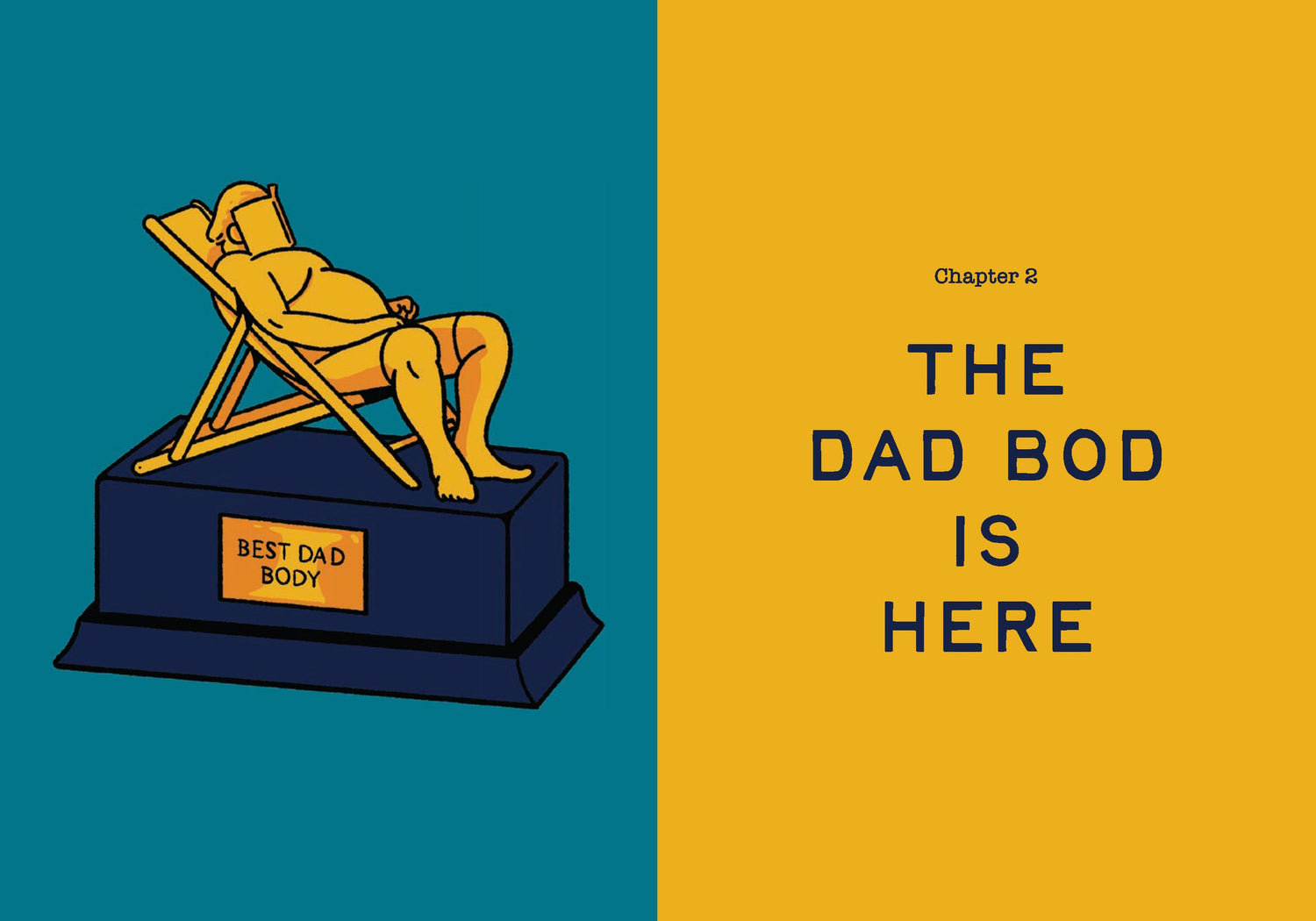 Illustration of a man lounging on a &