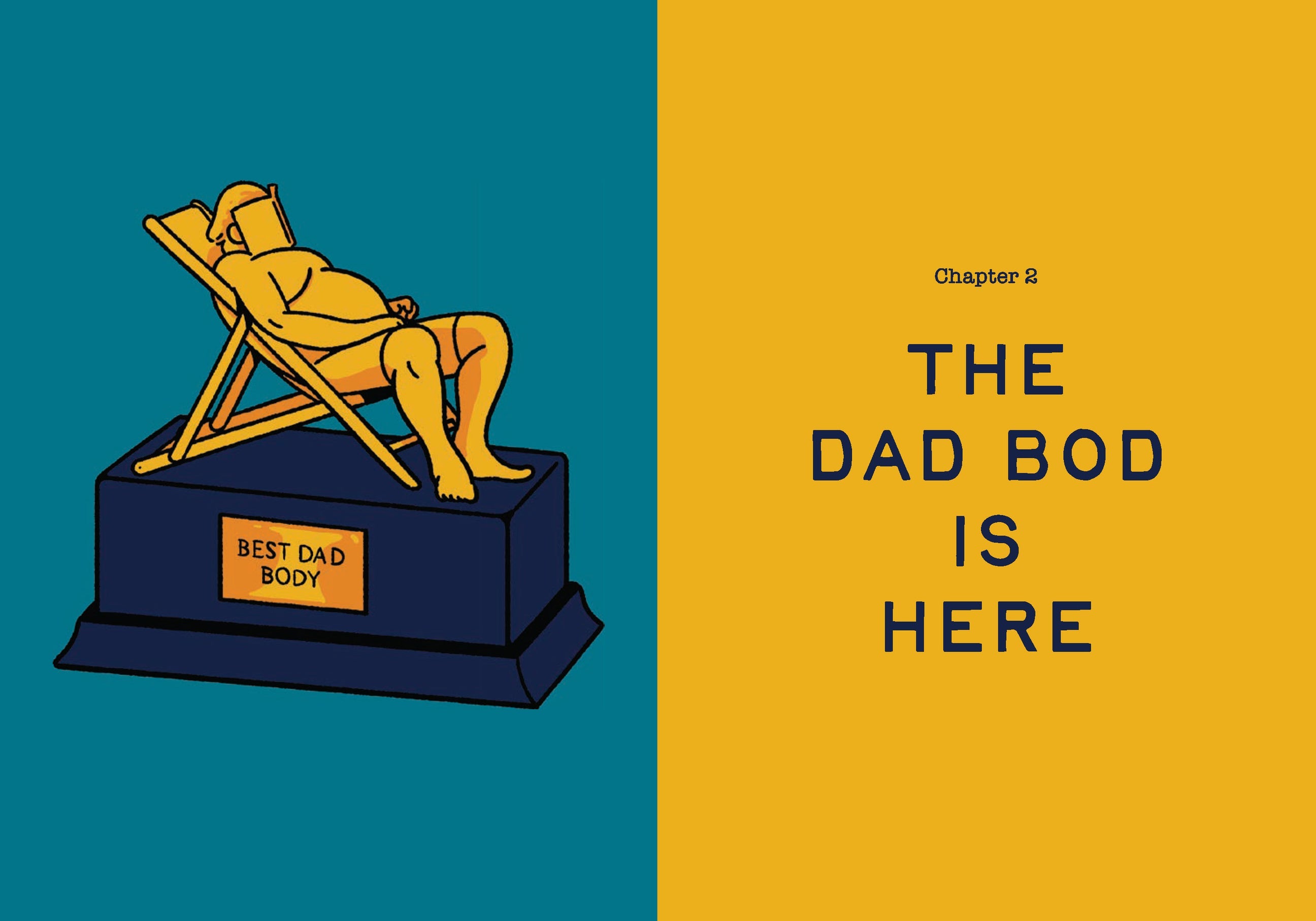 Illustration of a man lounging on a &