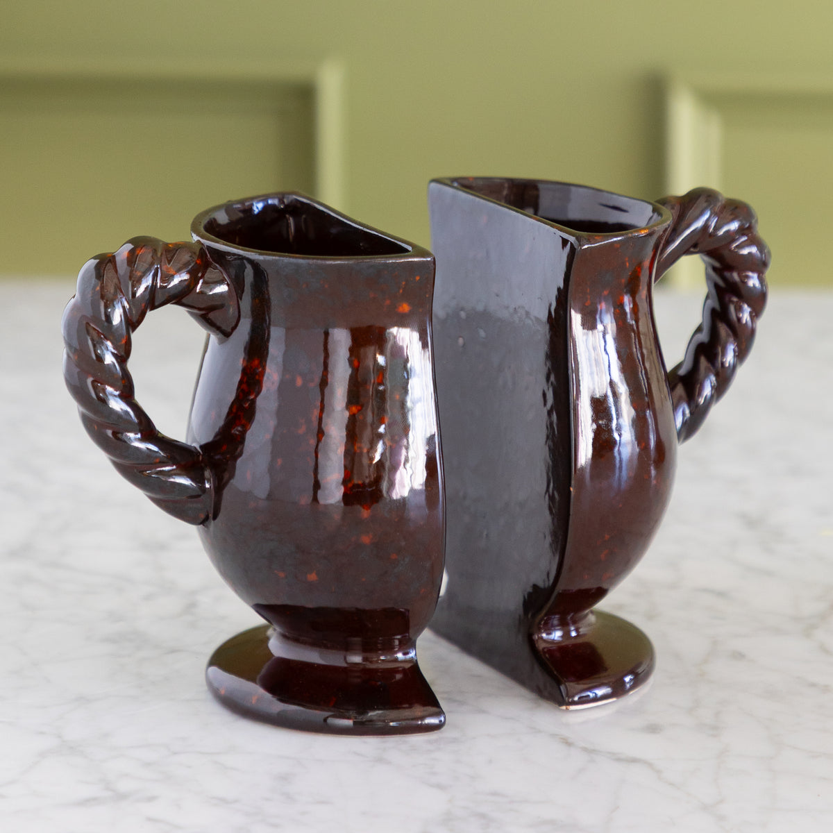 Split Vase Bookend, Set of 2
