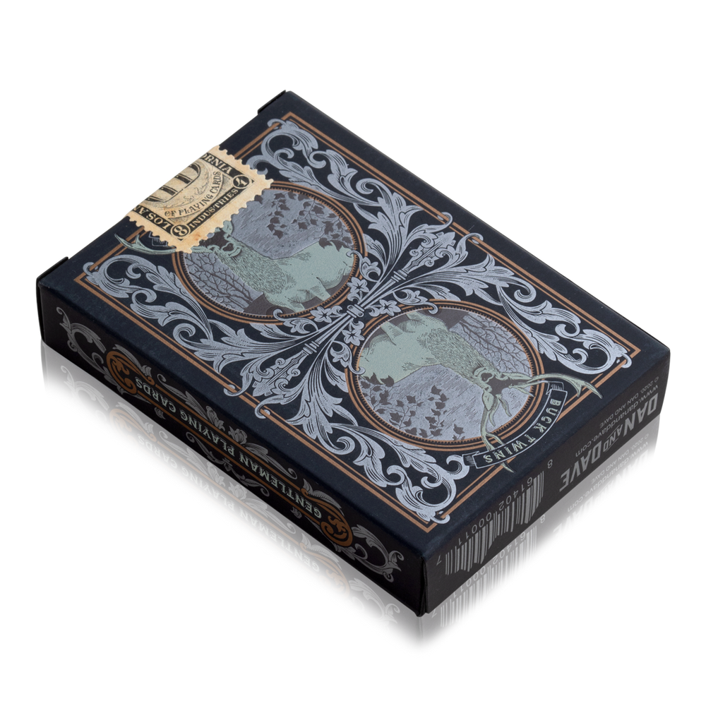 Decorative card box with intricate designs.