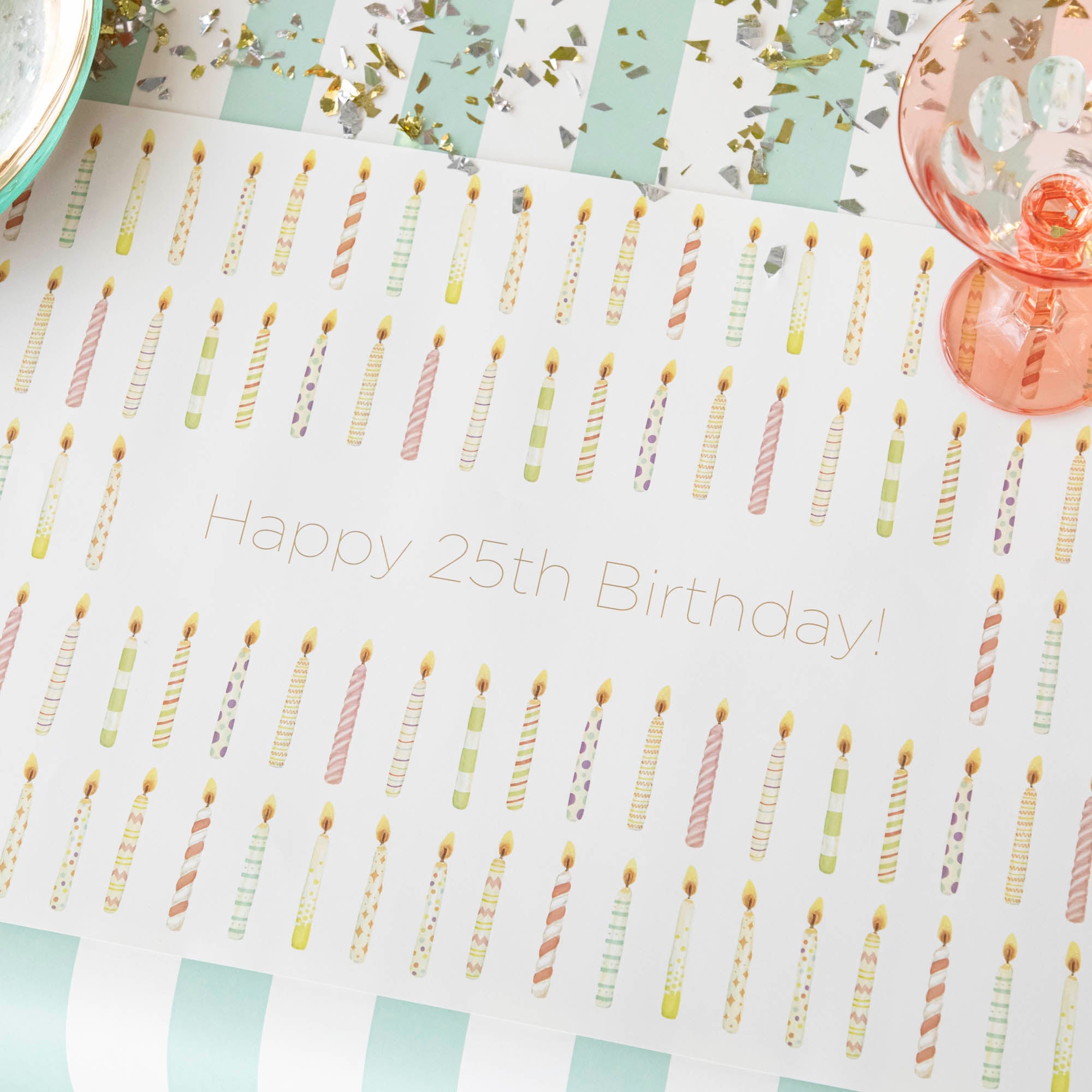 Birthday Candles Personalized Placemat