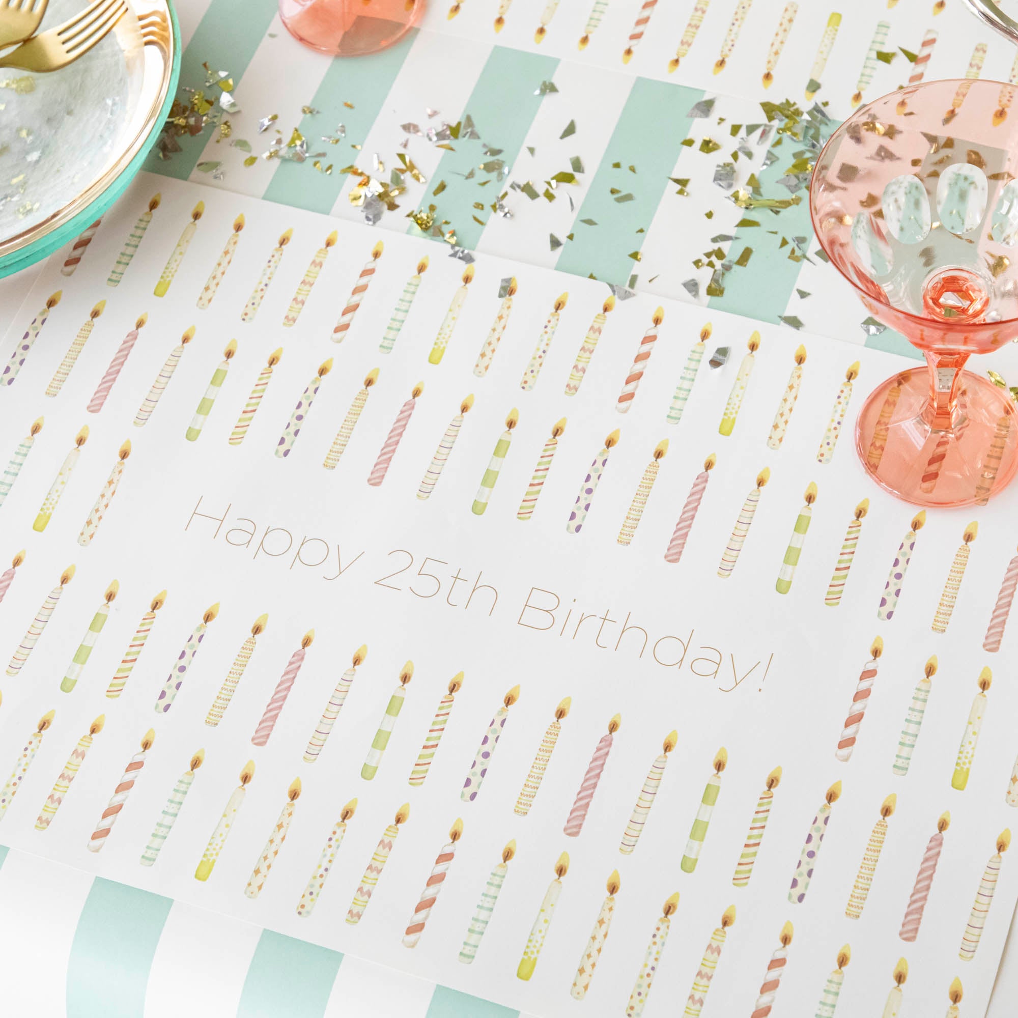 Birthday Candles Personalized Placemat