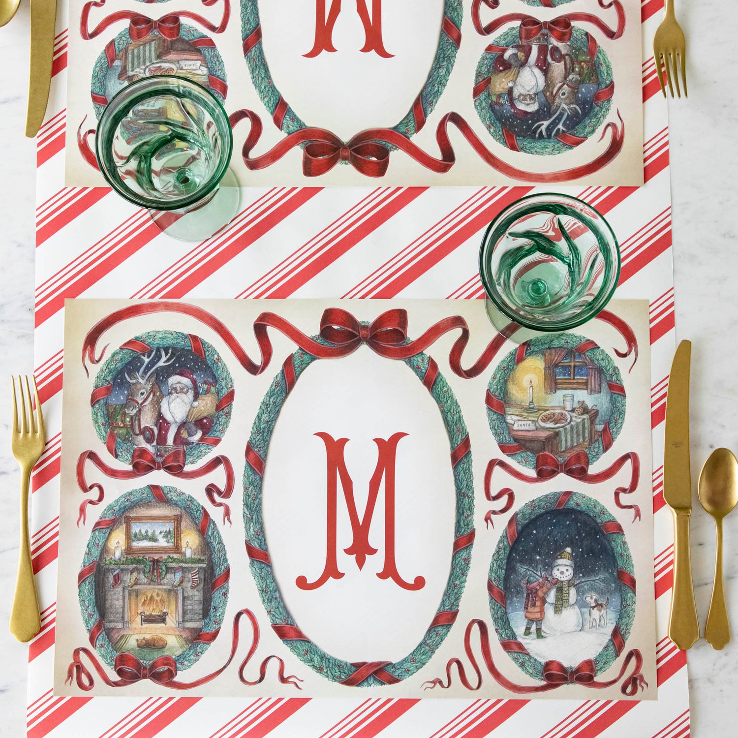 O Christmas Tree Monogram Placemat