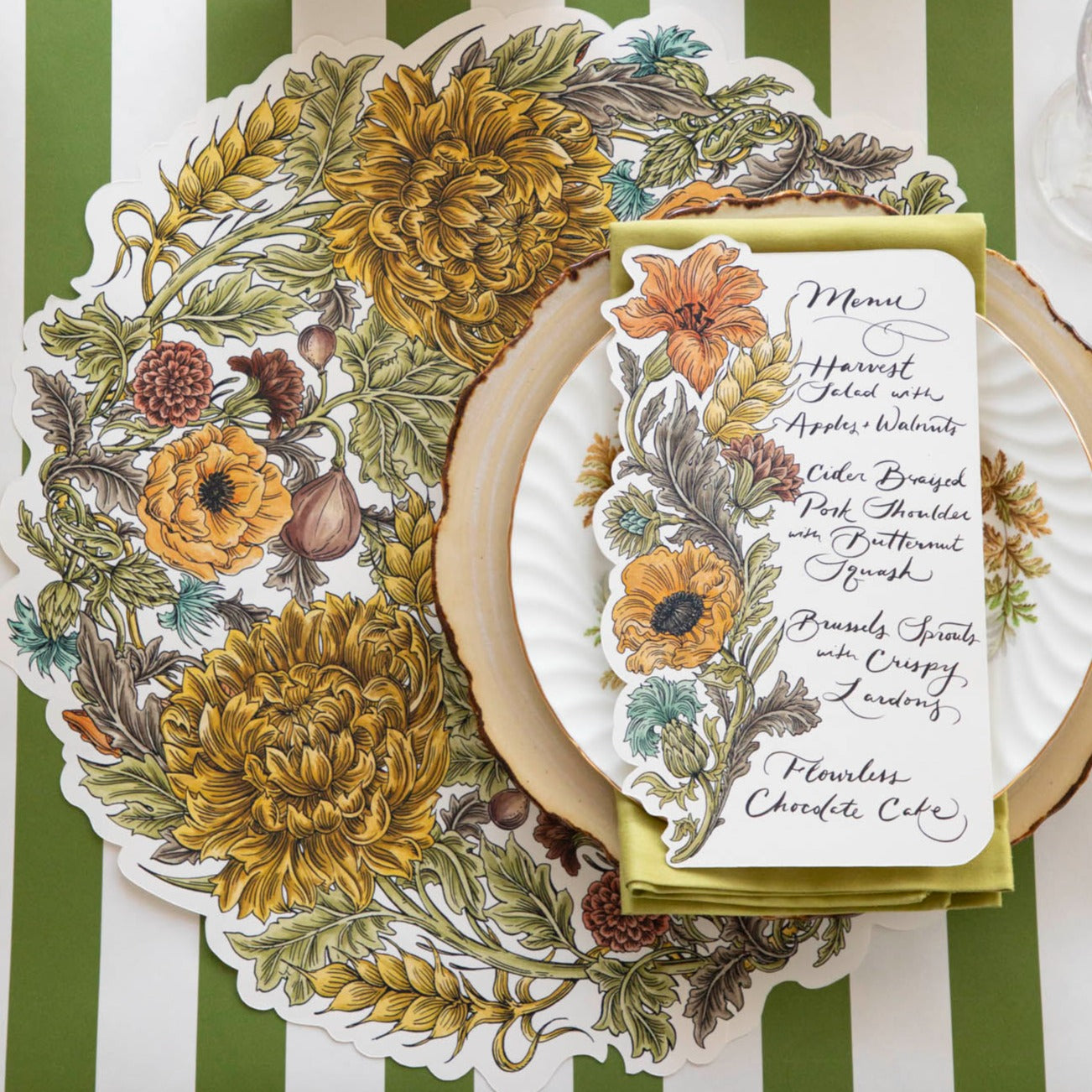 Autumn Acanthus Table Card