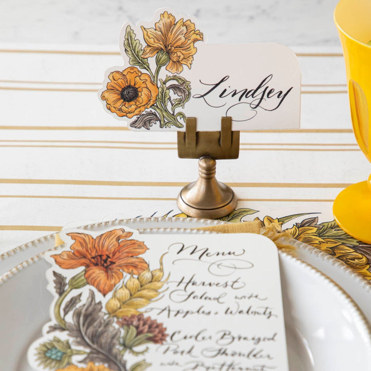 Autumn Acanthus Place Card