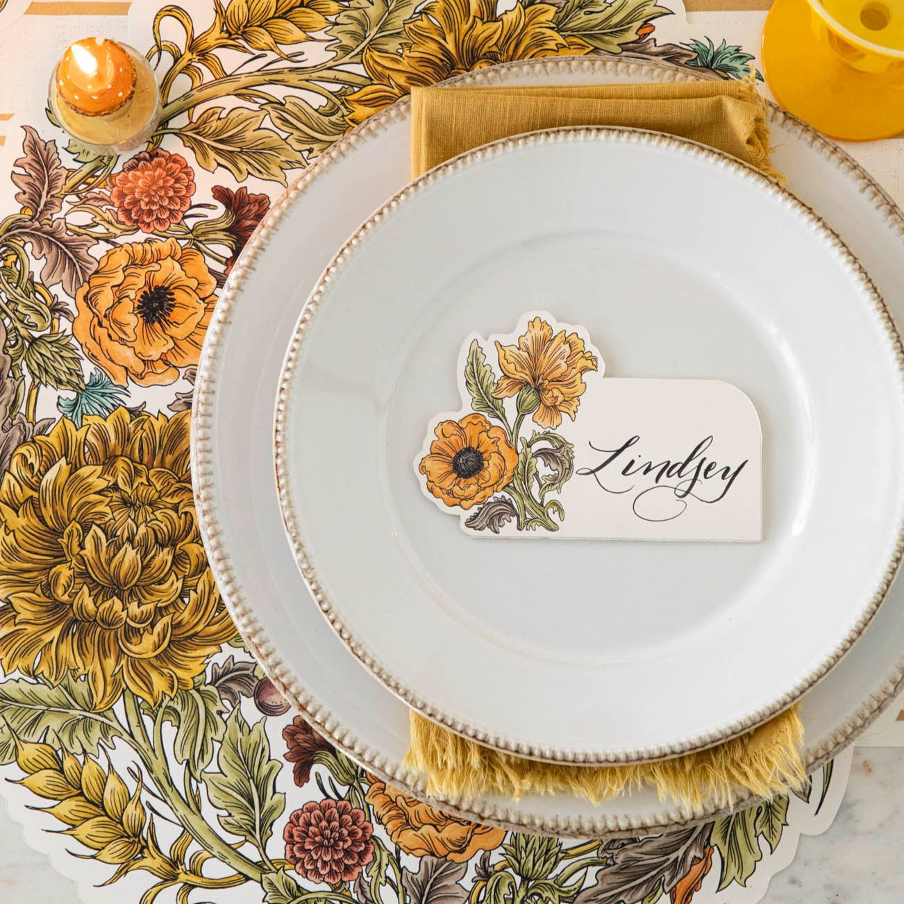 Autumn Acanthus Place Card