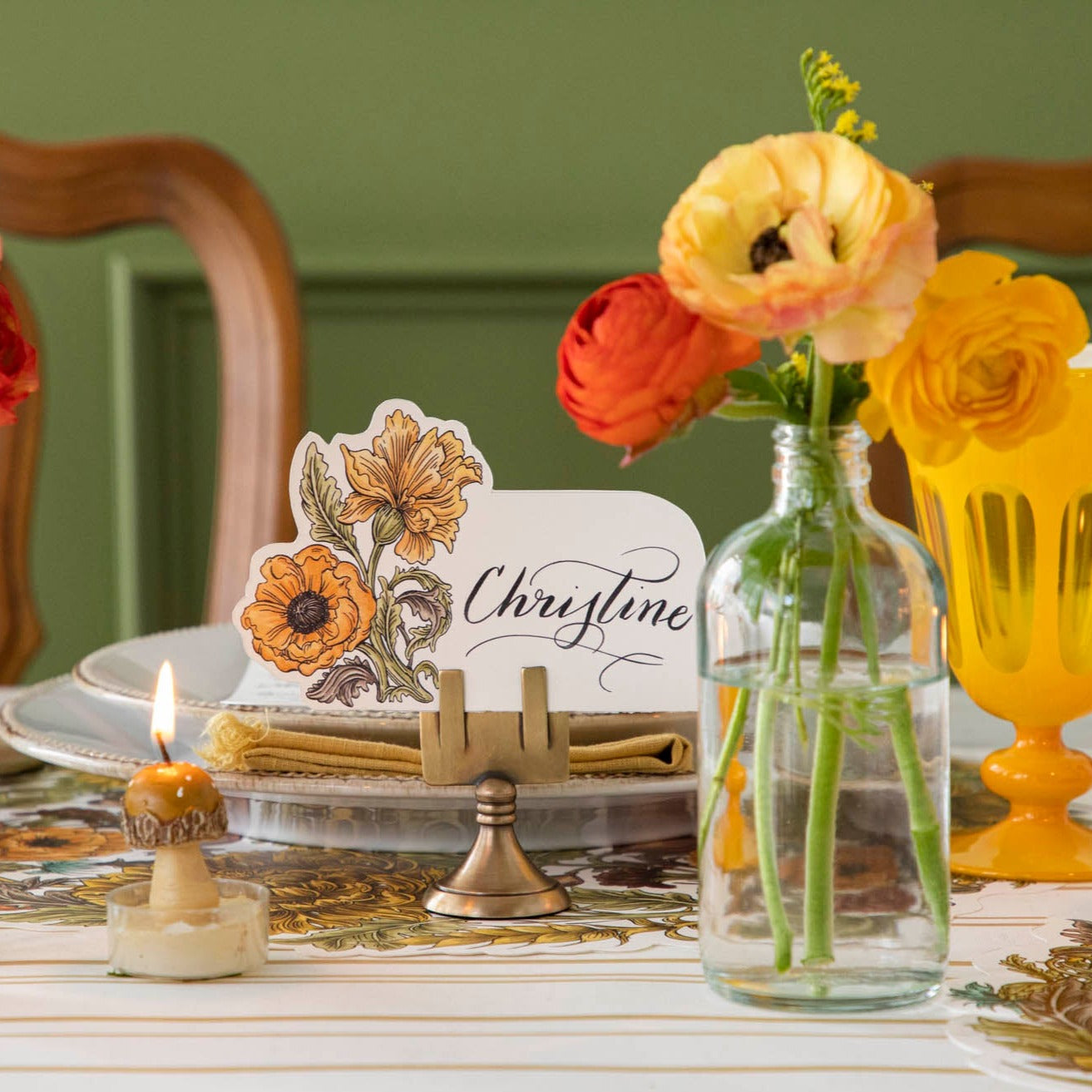 Autumn Acanthus Place Card